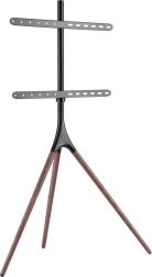 Podlahový tripod stojan na TV 45–65" z dřevěnými nohami, 32 kg