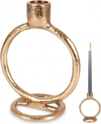 Hliníkový zlatý svícen 15 cm