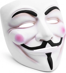 Maska guy fawkes ANONYMOUS V JAKO VENDETA, bílá