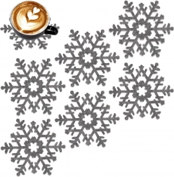 Filcové podložky pod šálky šedé 13,5 cm, 6 ks