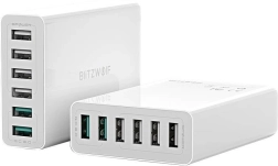 Nabíječka USB 6 portů BlitzWolf QC 3.0, 60W bílá