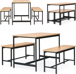 Sada jídelního nábytku Loft - stůl a 2 lavice do kuchyně nebo jídelny