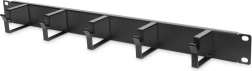 Horizontální kabelový organizér RING 19" 1U, černý