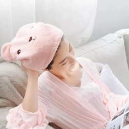 Rychleschnoucí turban na vlasy 4v1 – růžový