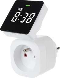 Digitální časovač zásuvky GREENBLUE GB610E, IP20, 16 A
