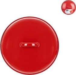 Smaltovaná poklice Lem 19 cm červená - 1 kus