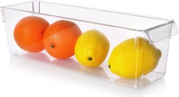 Organizér do lednice 36 × 10,5 × 10 cm – průhledný plastový box s úchyty