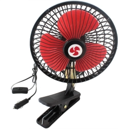 Automobilový ventilátor 12 V s klipem 17,5 cm