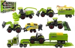 Zemědělské stroje se zvířátky - sada farma
