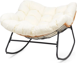 Houpací křeslo XL ve skandinávském stylu – béžové