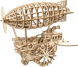 Dřevěné mechanické puzzle steampunk vzducholoď