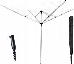 Otočný zahradní sušák na prádlo 60 m se zemním šnekem ModernHome