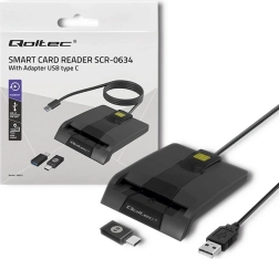 Čtečka čipových karet Qoltec USB-C