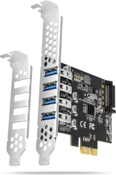 PCIe řadič USB 3.2 Gen 1 se 4 porty, UASP, čipset Renesas, napájení SATA