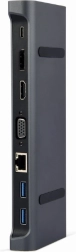 Adaptér USB-C 9v1 s HDMI, USB-C PD, VGA, DP, USB a LAN