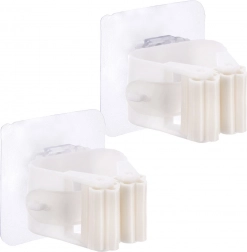 Samolepicí držák na mop a koště, sada 2 ks