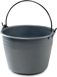 Zemědělské vědro 25 l z pružného LLDPE pro styk s potravinami, šedé