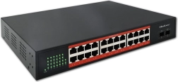 Gigabitový síťový switch 24× RJ45 a 2× SFP 1 Gb/s