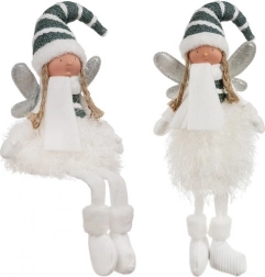 Sedící vánoční víla s třpytivými křídly RUHHY 55 cm