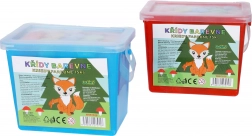 Barevné chodníkové křídy v kyblíku – 15 ks