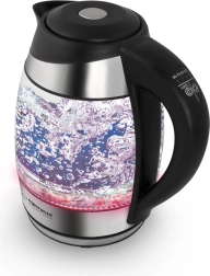 Skleněná rychlovarná konvice Esperanza Seine 1,7 l, černá s LED podsvícením a regulací teploty