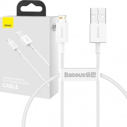 Baseus Superior USB–Lightning kabel 0,25 m, 2,4 A (bílý)