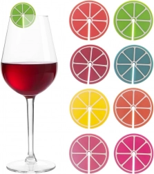 Silikonové značky na sklenice a skleničky, 8 ks