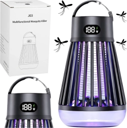 Elektrická lampa proti hmyzu s UV světlem, nabíjecí USB, černá