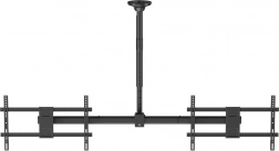 Stropní držák pro dva TV 34–60" s výškovou regulací a VESA 600×400