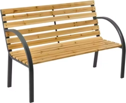 Dřevěná zahradní lavička s opěradlem