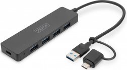 USB Hub 4-portový SlimLine s USB-C adaptérem