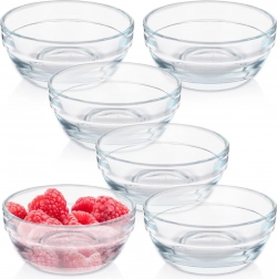 Skleněné mističky 7,5 cm 80 ml, sada 6 ks