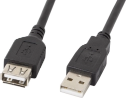 Prodlužovací kabel USB 2.0 AM–AF černý 1,8 m