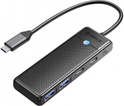 Orico 4v1 USB hub USB‑A 3.0 x2 + USB‑C 3.0 + USB‑C PD 100 W