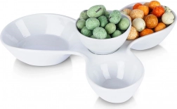 Keramická miska na pochutiny bílá 26 × 22 × 6,5 cm