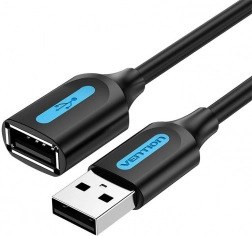 Prodlužovací kabel USB 2.0 A-M až A-F Vention 5m černý