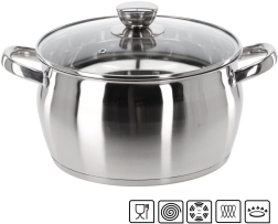 Nerezový hrnec s poklicí Belly 5 l 24 cm