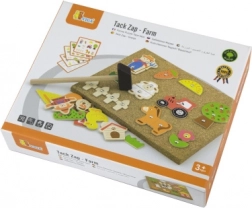 Dřevěná korková přiťukávačka farma Viga Montessori