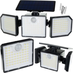 Solární nástěnné světlo IZOXIS 167 LED 500 lm s dálkovým ovládáním a senzorem pohybu