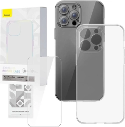 Průhledný kryt a tvrzené sklo BASEUS Corning pro iPhone 14 Pro