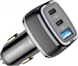 BlitzWolf nabíječka do auta 115W 3 porty USB PD