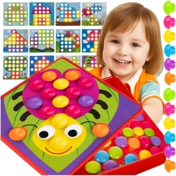 Mozaiková montessori mozaika s knoflíky ISO TRADE