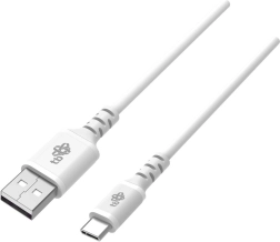 Silikonový kabel USB–USB‑C 1 m bílý s podporou QUICK CHARGE