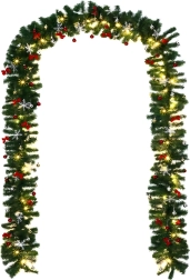 Světelná vánoční girlanda s LED, 2,7 m, s ozdobami