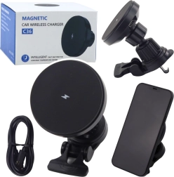 Magnetický držák do auta s bezdrátovým nabíjením 15 W