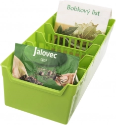 Zelený kuchyňský organizér na koření 30 × 13 × 8 cm