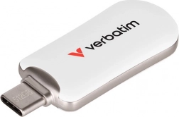 USB-C flash disk VERBATIM Plectra 128 GB 100 MB/s bílý