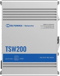 Průmyslový PoE+ přepínač TELTONIKA TSW200, 2× SFP, 8× Gigabit Ethernet