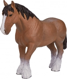 Realistická figurka Clydesdale koně světle hnědého