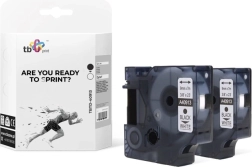 Páska TBTD-40913 pro DYMO, černá na bílé, 9 mm, 2 ks
